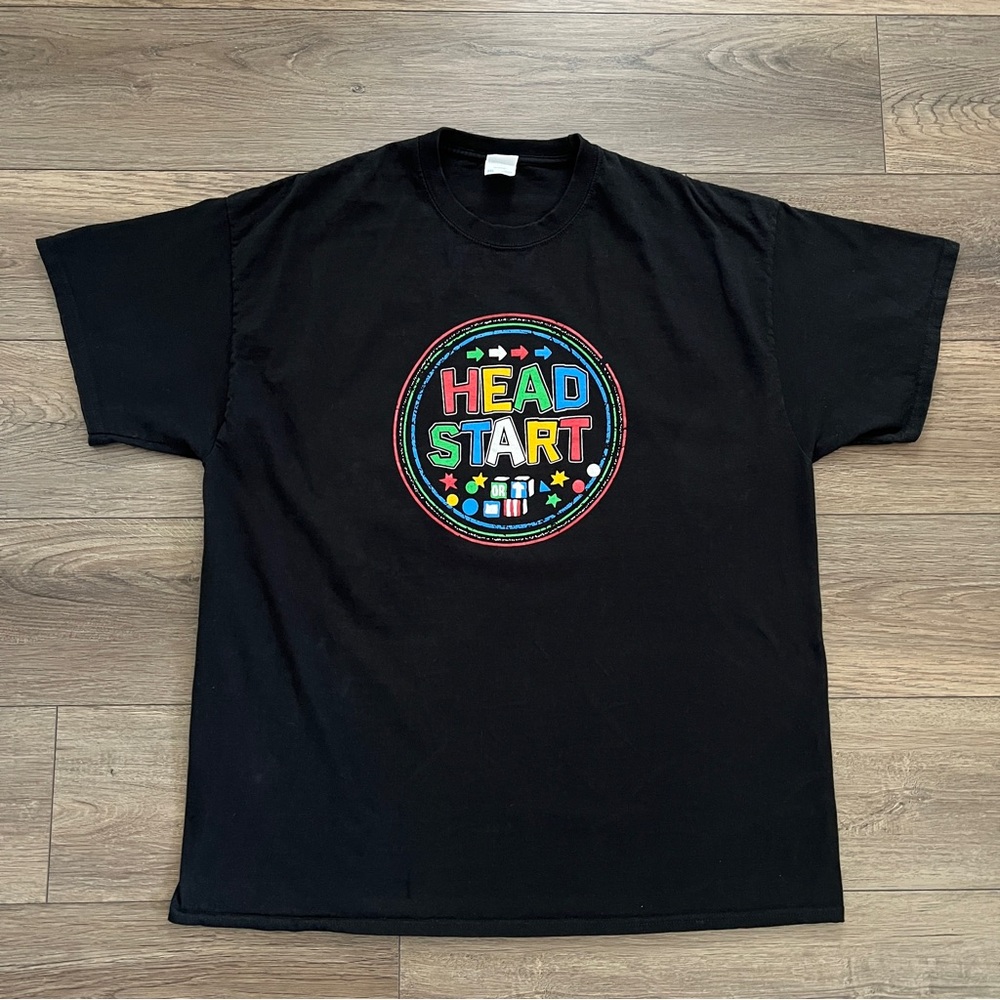 Head Start Oregon School Teacher Men’s Black Graphic T-Shirt Size 2XL
